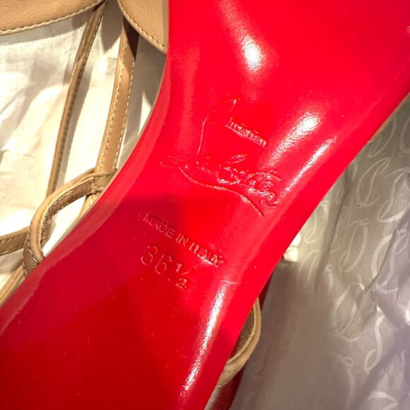 Christian Louboutin CONDOROLINE 55 Slingback Strap Pumps Sandals Heel Shoes - Picture 13 of 15